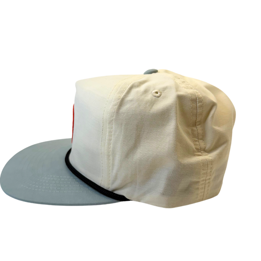Dimple Two-Tone Patch Hat - Bone/Seafoam