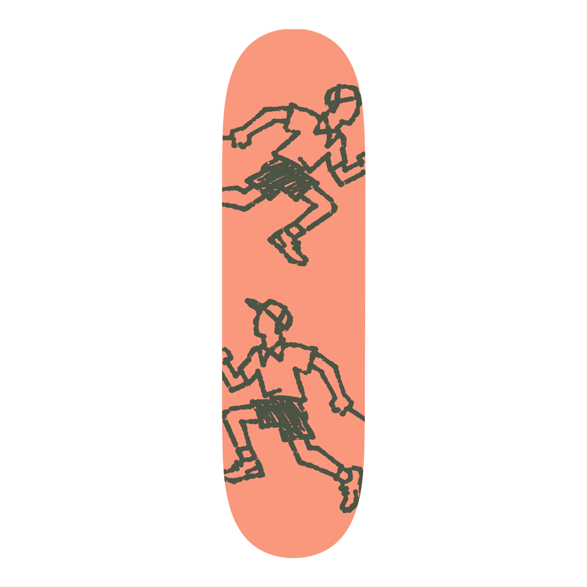Society Skateboard Deck - Orange/Green
