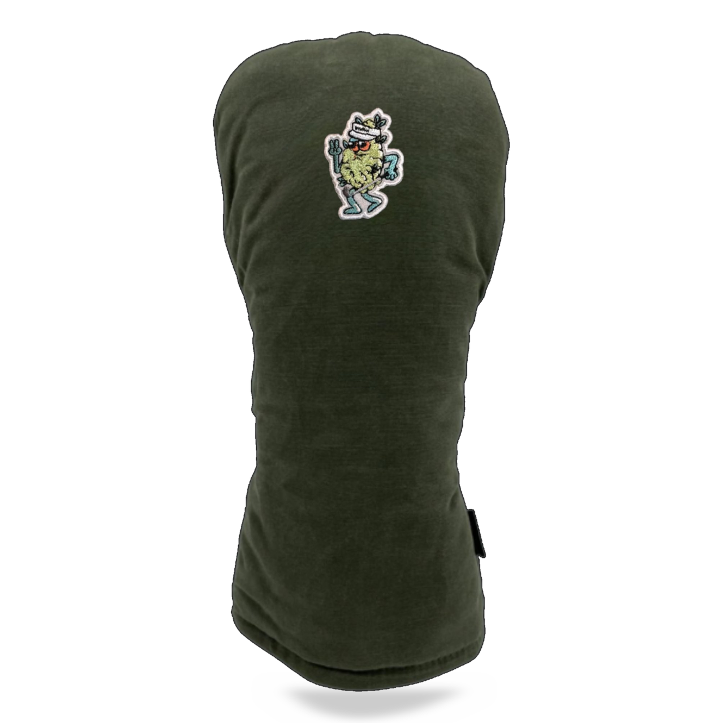 Bud Chenille Patch Driver Cover - Olive