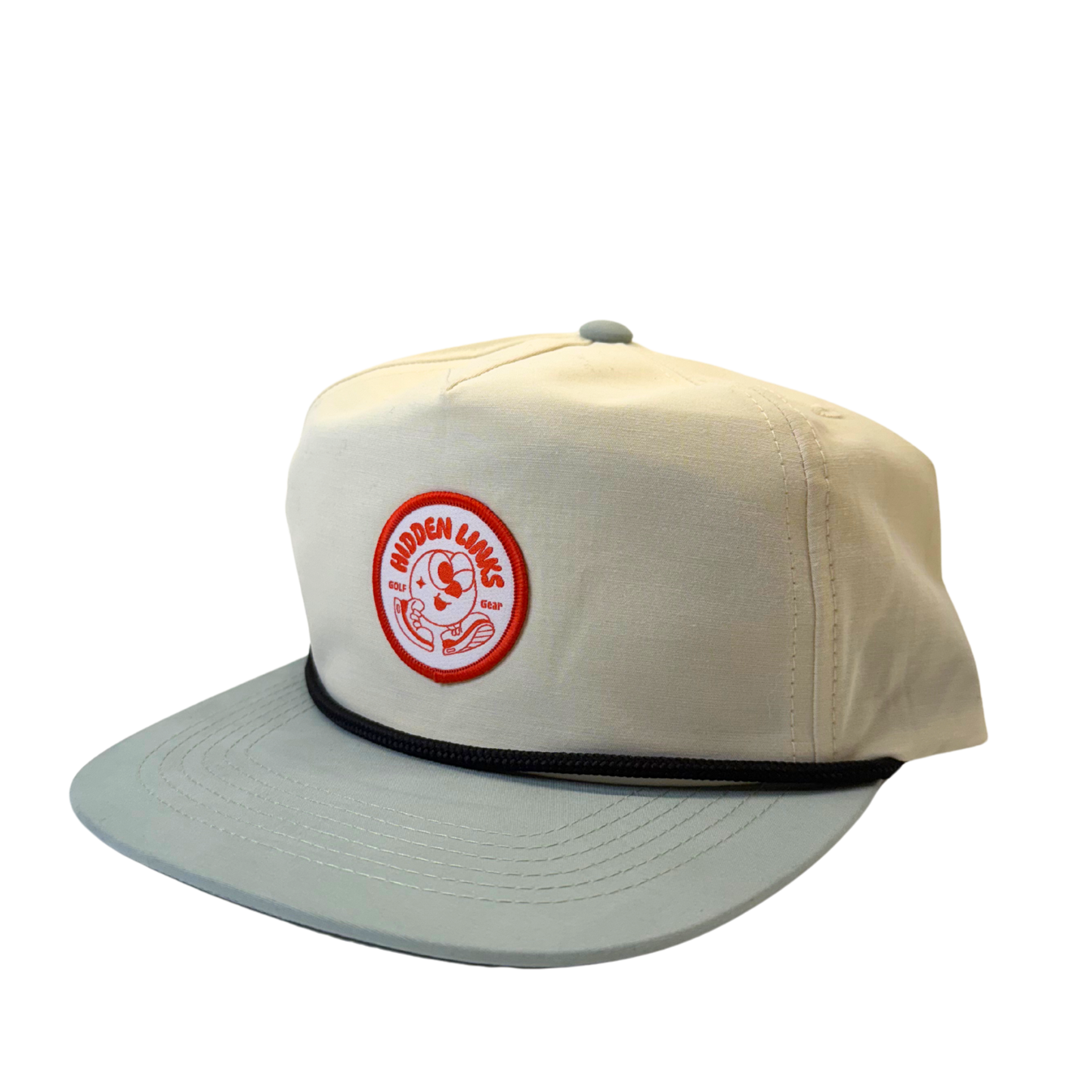 Dimple Two-Tone Patch Hat - Bone/Seafoam