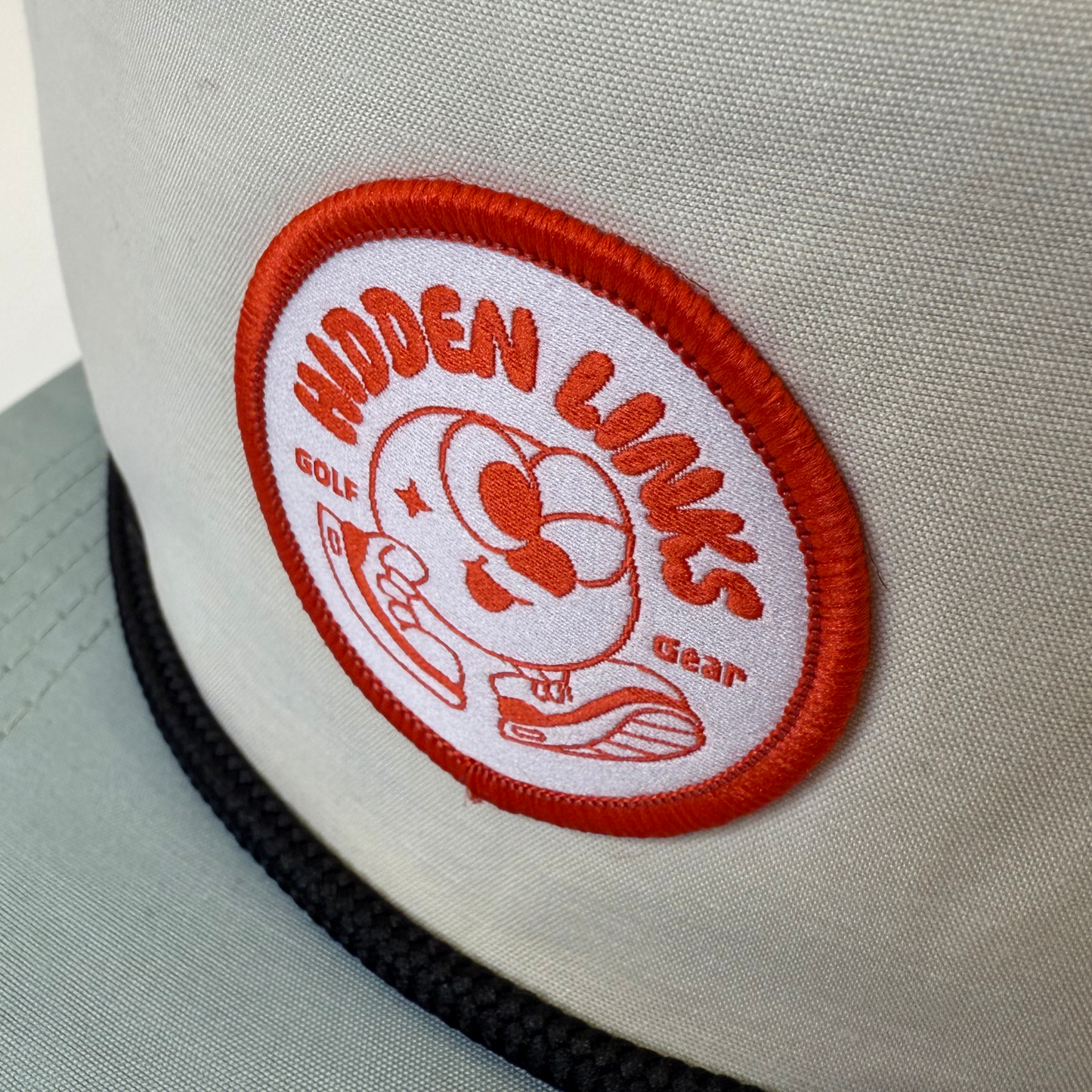 Dimple Two-Tone Patch Hat - Bone/Seafoam