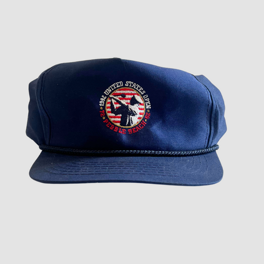 Vintage 1992 US Open Pebble Beach Rope Hat - Navy