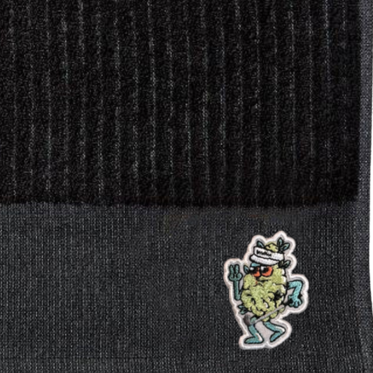 Bud Chenille Caddie Towel - Black