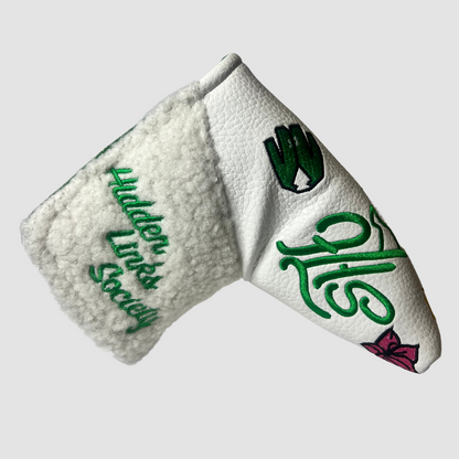 Azaleas Collection Blade Putter Cover - White