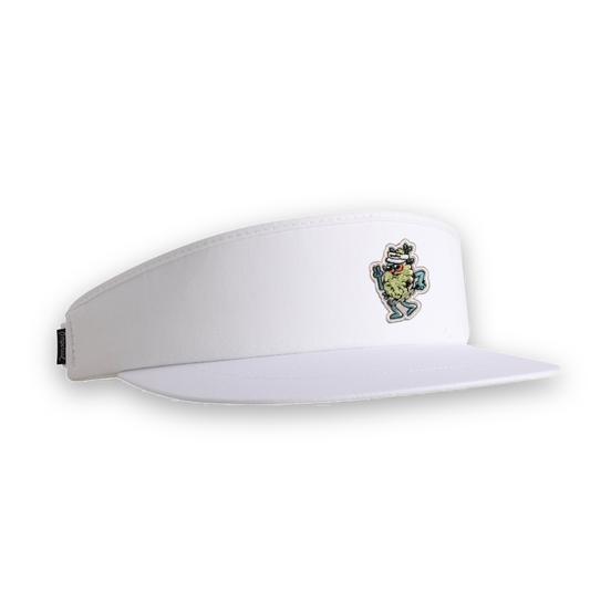 Bud Chenille Tour Visor - White