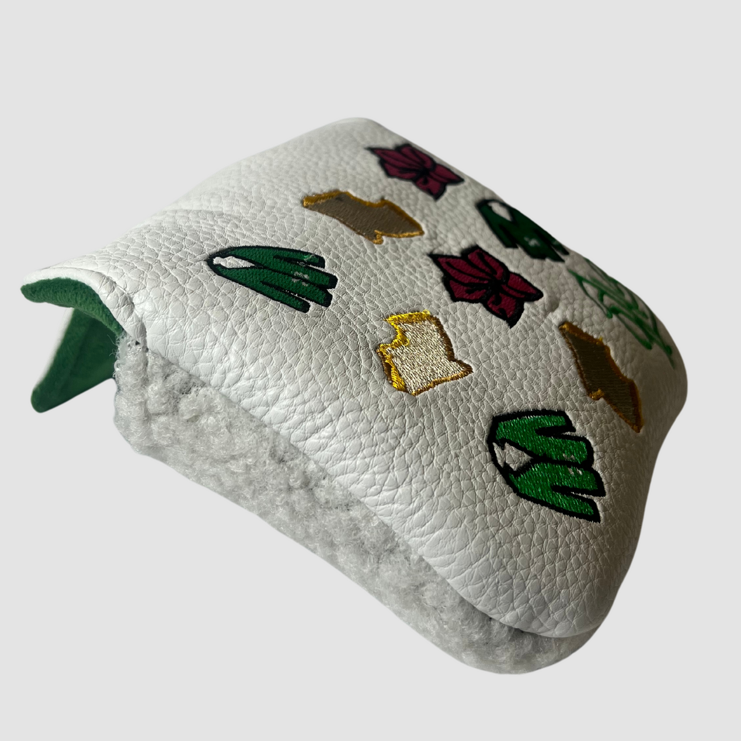 Azaleas Collection Mallet Putter Cover - White
