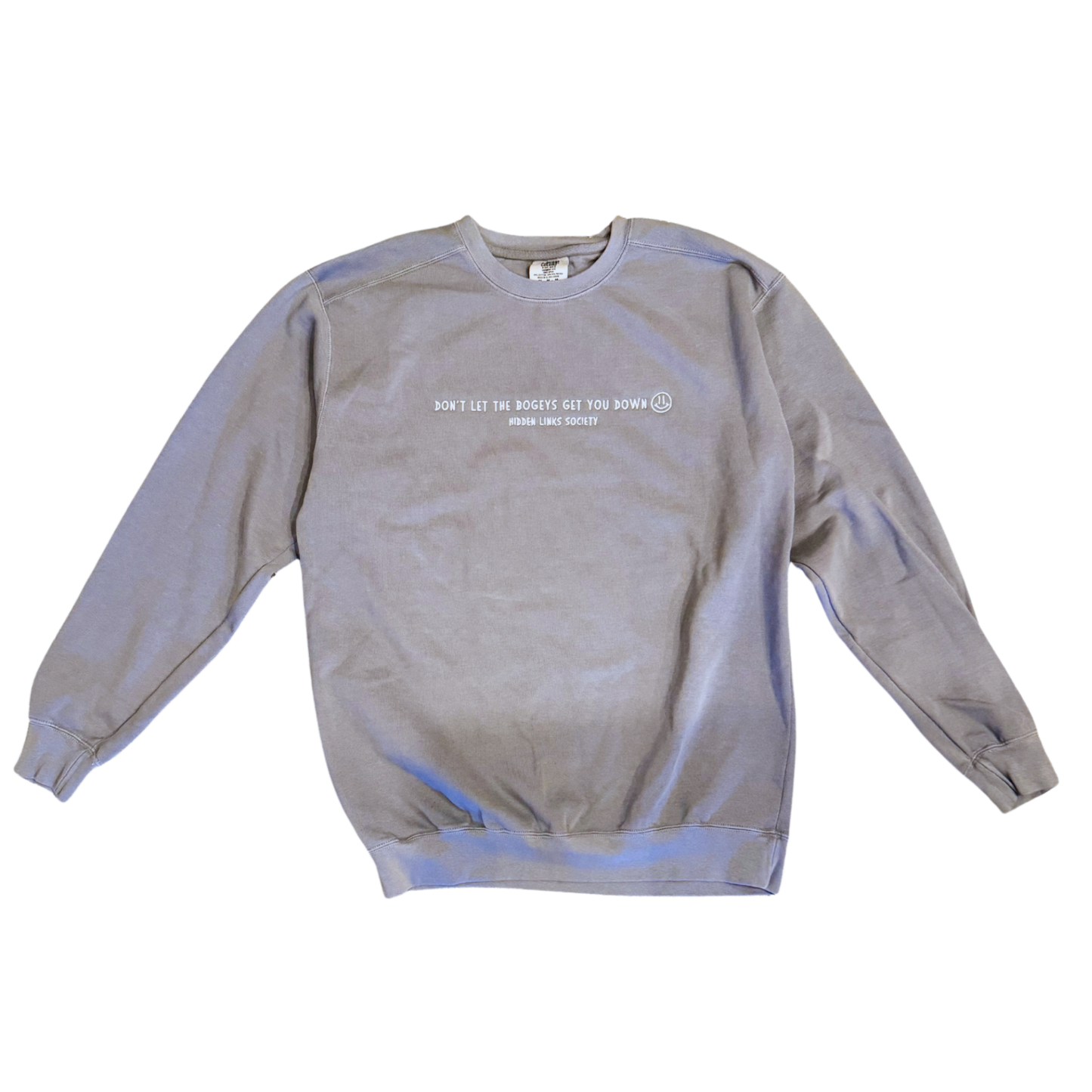 Don't Let The Bogeys Get You Down Crewneck Sweatshirt - Faded Grey