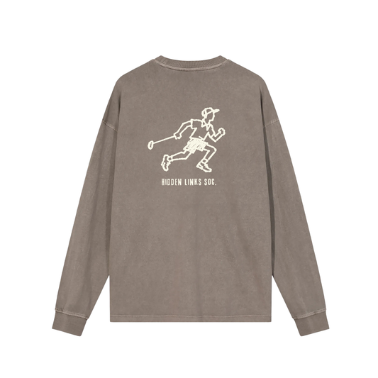 The Society Long Sleeve Tee - Vintage Brown