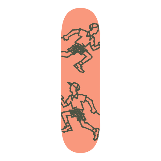 Society Skateboard Deck - Orange/Green