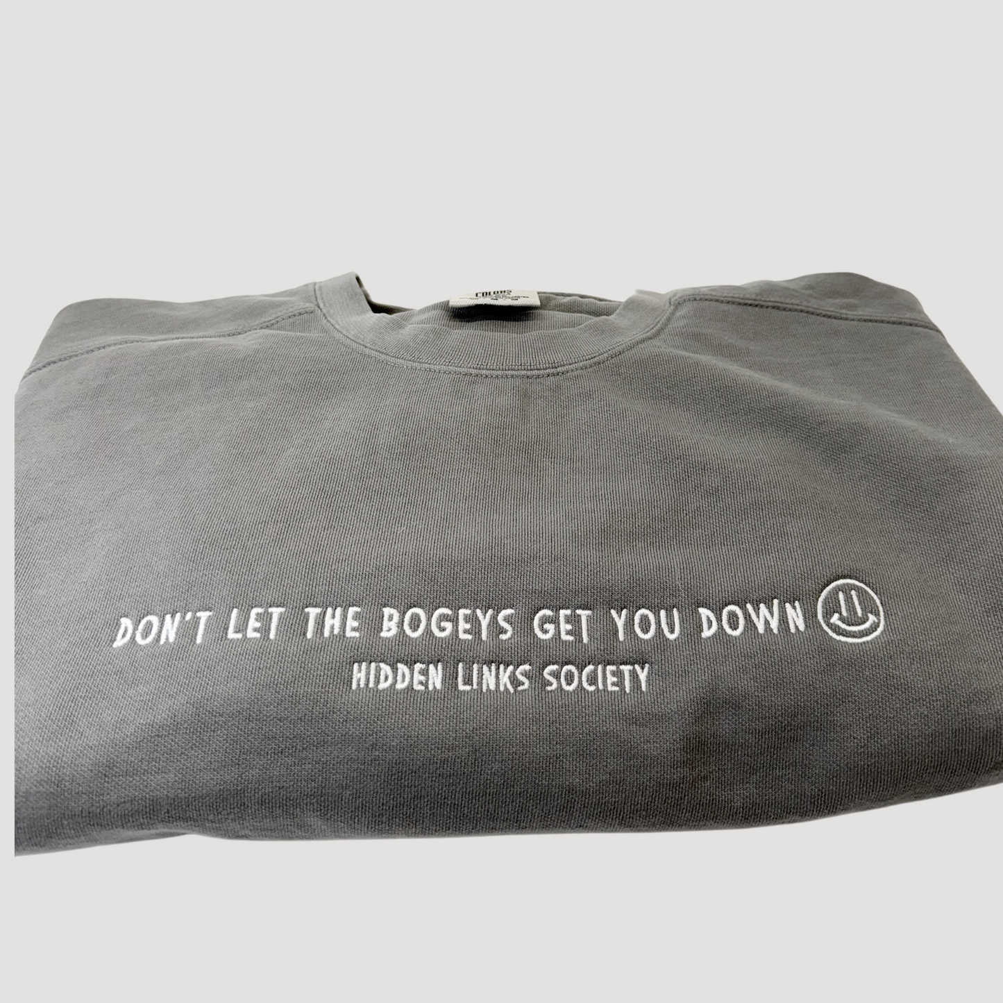 Don't Let The Bogeys Get You Down Crewneck Sweatshirt - Faded Grey