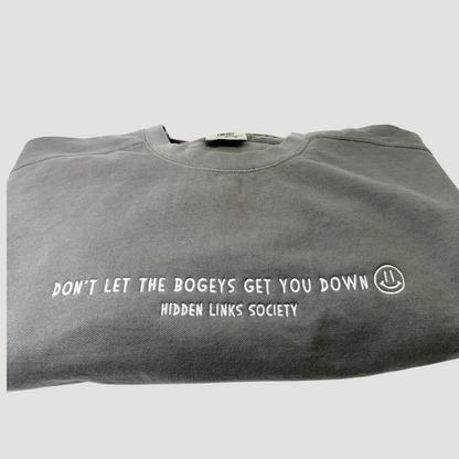 Don't Let The Bogeys Get You Down Crewneck Sweatshirt - Faded Grey