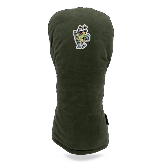 Bud Chenille Patch Driver Cover - Olive